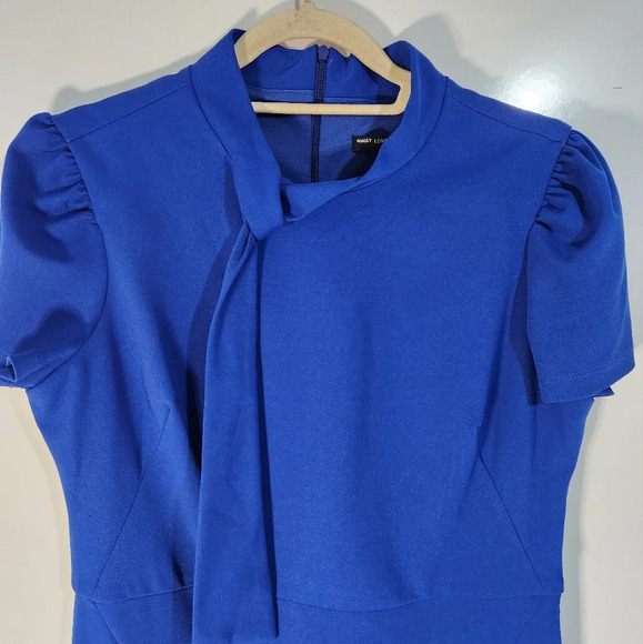 Elegant Maggie London Blue Dress, Size 12 - Picture 5 of 10
